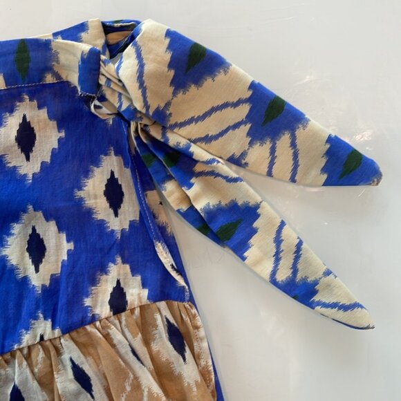 Zara Printed Wrap Pareo Mini Skirt Size Large - Picture 7 of 7